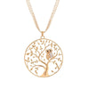 Gold Tree of life Owl Necklace