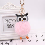 Cute Pompom Owl Keychain