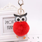 Cute Pompom Owl Keychain