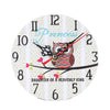 Cartoon Owl Wooden Wall Clock