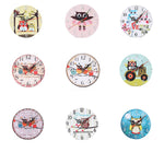 Cartoon Owl Wooden Wall Clock