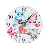 Cartoon Owl Wooden Wall Clock