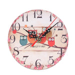Cartoon Owl Wooden Wall Clock