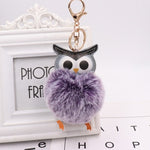 Cute Pompom Owl Keychain