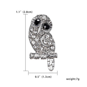 Owl Enamel Brooch