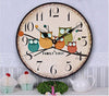 14 Inch Cute Modern Owl Wall Clock