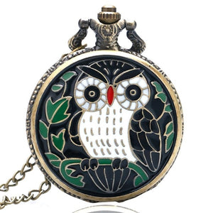 Unique Owl Quartz Pocket Watch