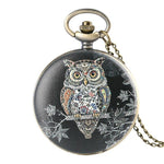 Unique Owl Quartz Pocket Watch