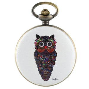 Unique Owl Quartz Pocket Watch