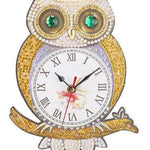 Diamond Embroidery Owl Wall Clock