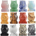 Carved Eagle Natural Crystal Statue