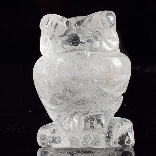 Carved Eagle Natural Crystal Statue