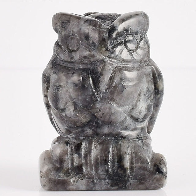 Carved Eagle Natural Crystal Statue