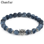 Owl  Natural Charm Stone Bracelet