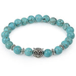 Owl  Natural Charm Stone Bracelet