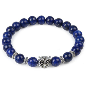 Owl  Natural Charm Stone Bracelet