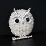 Pearl Owl Brooch