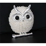 Pearl Owl Brooch