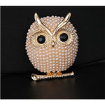 Pearl Owl Brooch