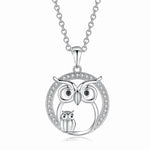 Zircon Pendants Owl Necklace
