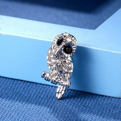 Owl Enamel Brooch