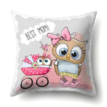 Cute Throw Owl Pillow Cover