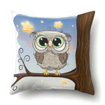 Cute Throw Owl Pillow Cover