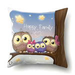 Cute Throw Owl Pillow Cover