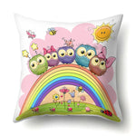 Cute Throw Owl Pillow Cover