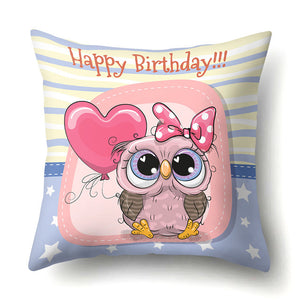 Cute Throw Owl Pillow Cover