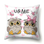 Cute Throw Owl Pillow Cover