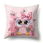 Cute Throw Owl Pillow Cover