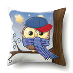 Cute Throw Owl Pillow Cover