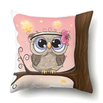 Cute Throw Owl Pillow Cover