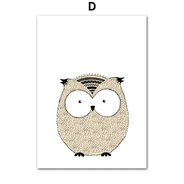 Owl Wall Art Canvas Painting