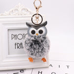 Cute Pompom Owl Keychain