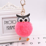 Cute Pompom Owl Keychain