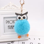 Cute Pompom Owl Keychain