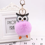 Cute Pompom Owl Keychain