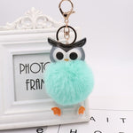 Cute Pompom Owl Keychain