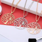Gold Tree of life Owl Necklace