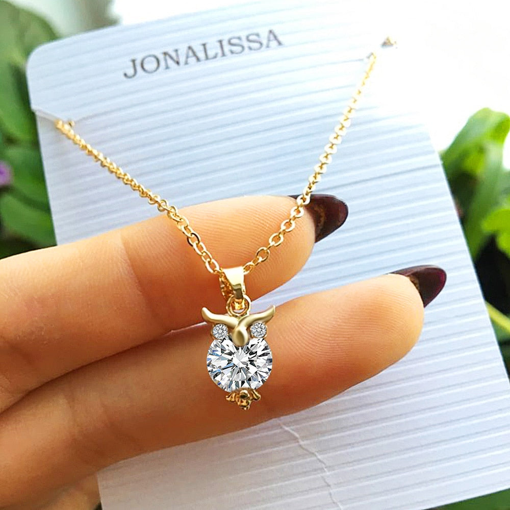 New Zircon Owl Pendant